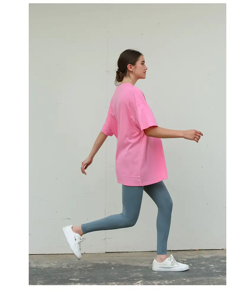 White Loose Fit T-Shirt for Women & Boys Casual Yoga Wear — feature 24