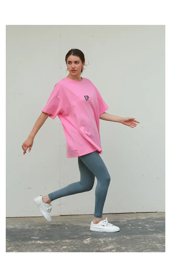 White Loose Fit T-Shirt for Women & Boys Casual Yoga Wear — feature 25