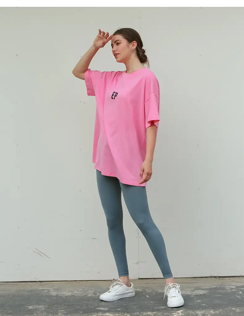 White Loose Fit T-Shirt for Women & Boys Casual Yoga Wear — feature 28