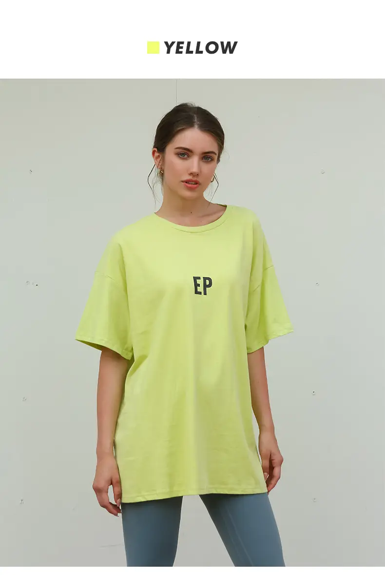 White Loose Fit T-Shirt for Women & Boys Casual Yoga Wear — feature 8