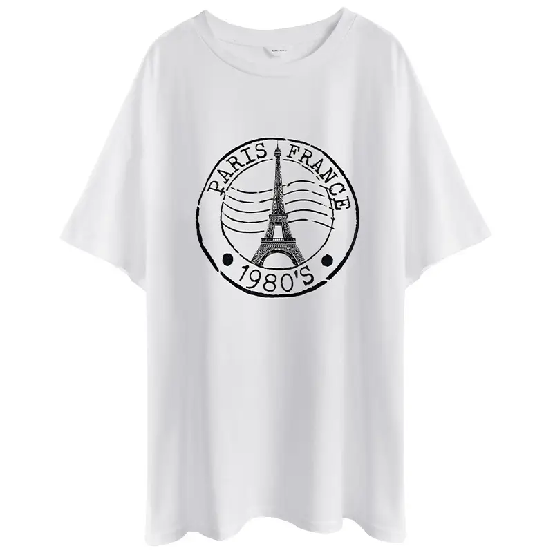 White Loose Fit T-Shirt for Women & Boys Casual Yoga Wear - Image 5