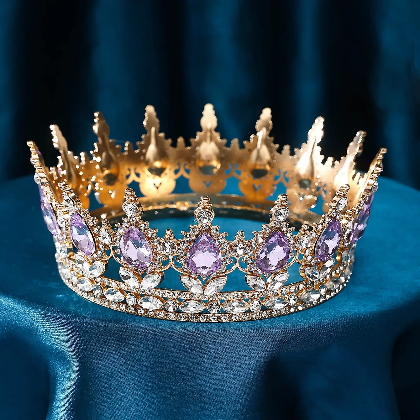 Luxury Rhinestone Crown for Bridal & Formal Wear — feature 24