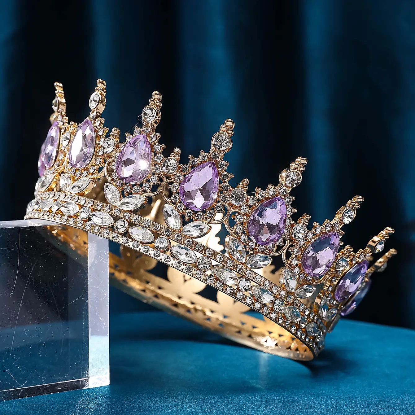 Luxury Rhinestone Crown for Bridal & Formal Wear — feature 26