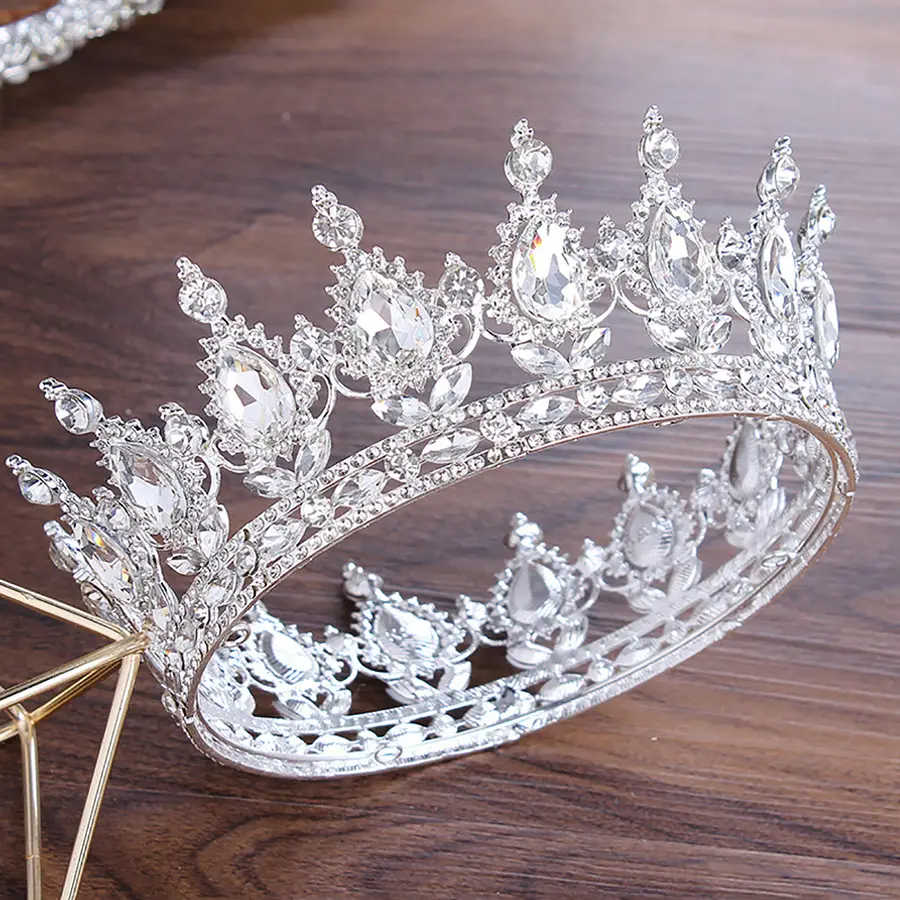 Luxury Rhinestone Crown for Bridal & Formal Wear — feature 32