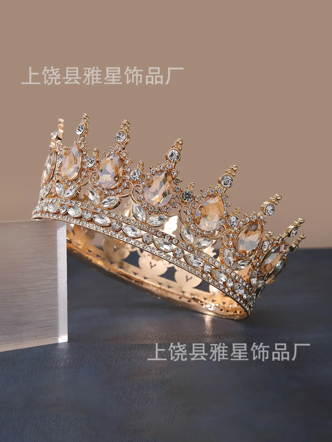Luxury Rhinestone Crown for Bridal & Formal Wear — feature 34