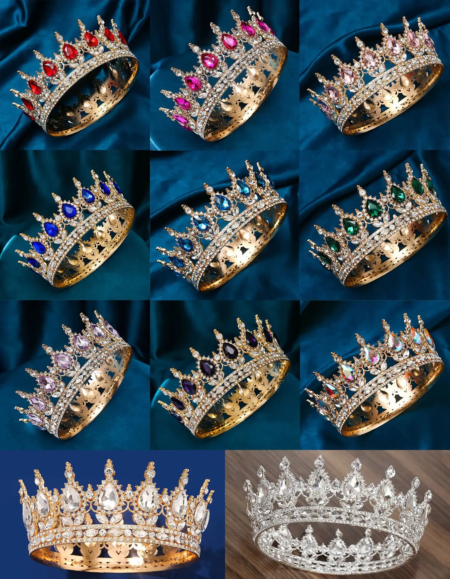 Luxury Rhinestone Crown for Bridal & Formal Wear — feature 35