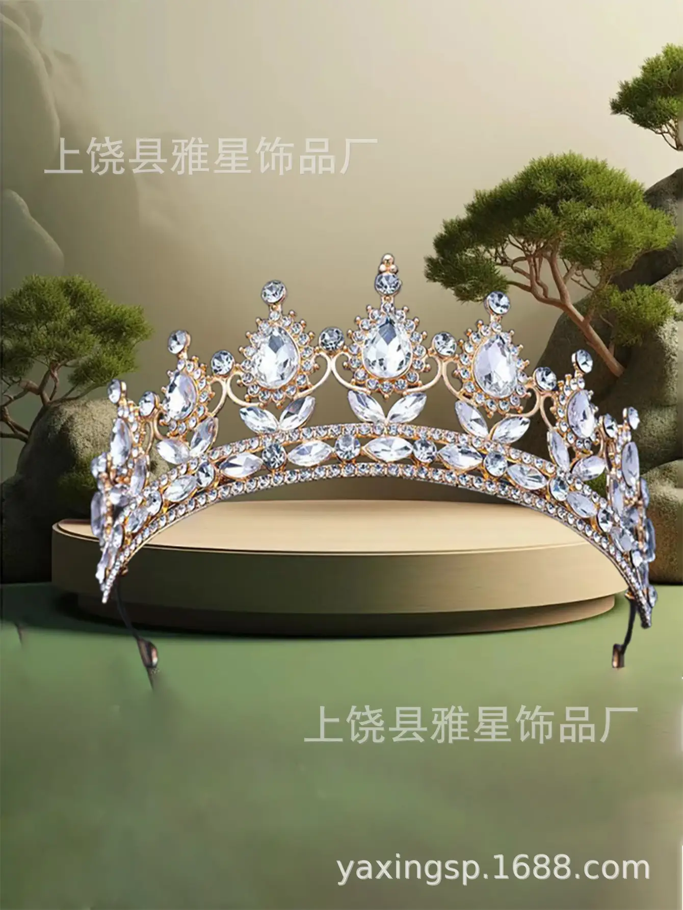 Luxury Rhinestone Crown for Bridal & Formal Wear — feature 37