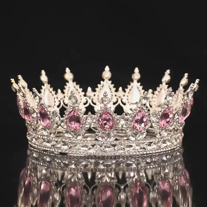 Silver bottom + pink diamond