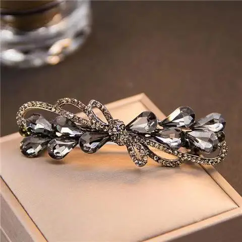 Korean Style Crystal Rhinestone Hairpin Bow Tie — feature 7