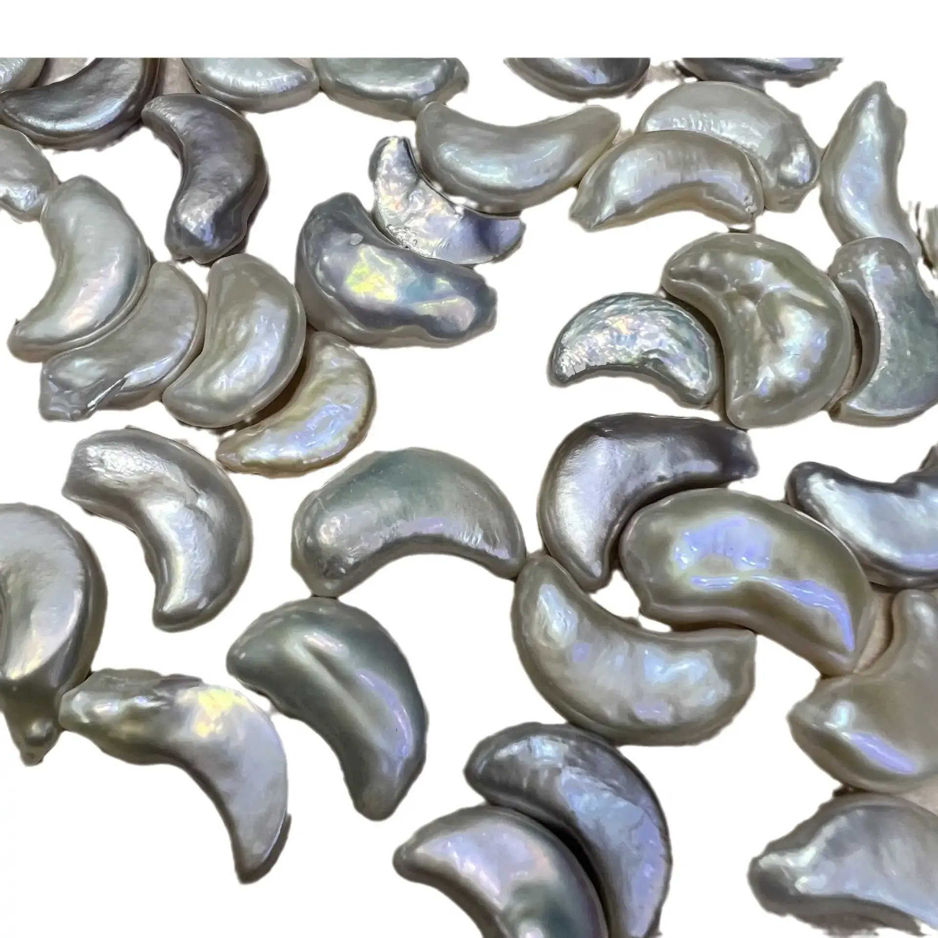 True Pearl Crescent Bar Decorative Moon Shaped