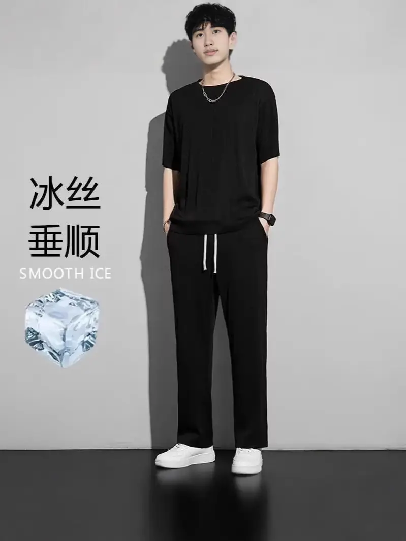 Men's Blue Casual Summer Sports Suit 2023 - Image 6