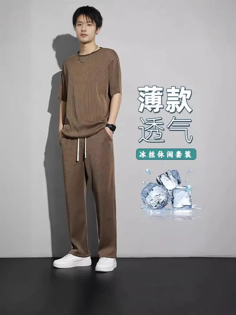 Men's Blue Casual Summer Sports Suit 2023 - Image 7