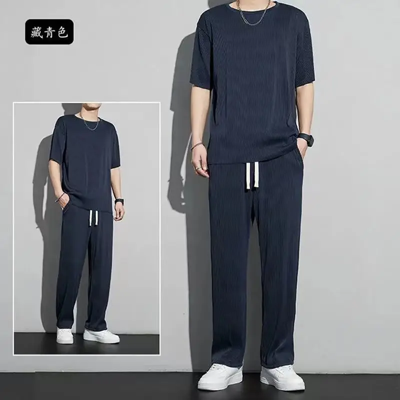 Men's Blue Casual Summer Sports Suit 2023 — feature 13