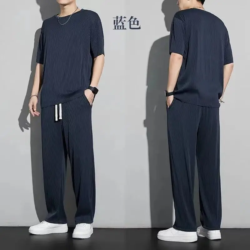 Men's Blue Casual Summer Sports Suit 2023 — feature 14