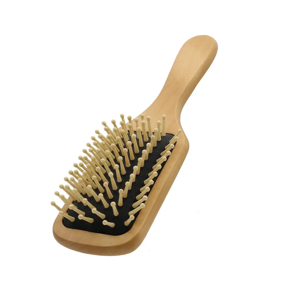 Wooden Hair Brush for Scalp Massage and Detangling