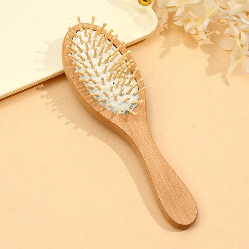 Wooden Hair Brush for Scalp Massage and Detangling