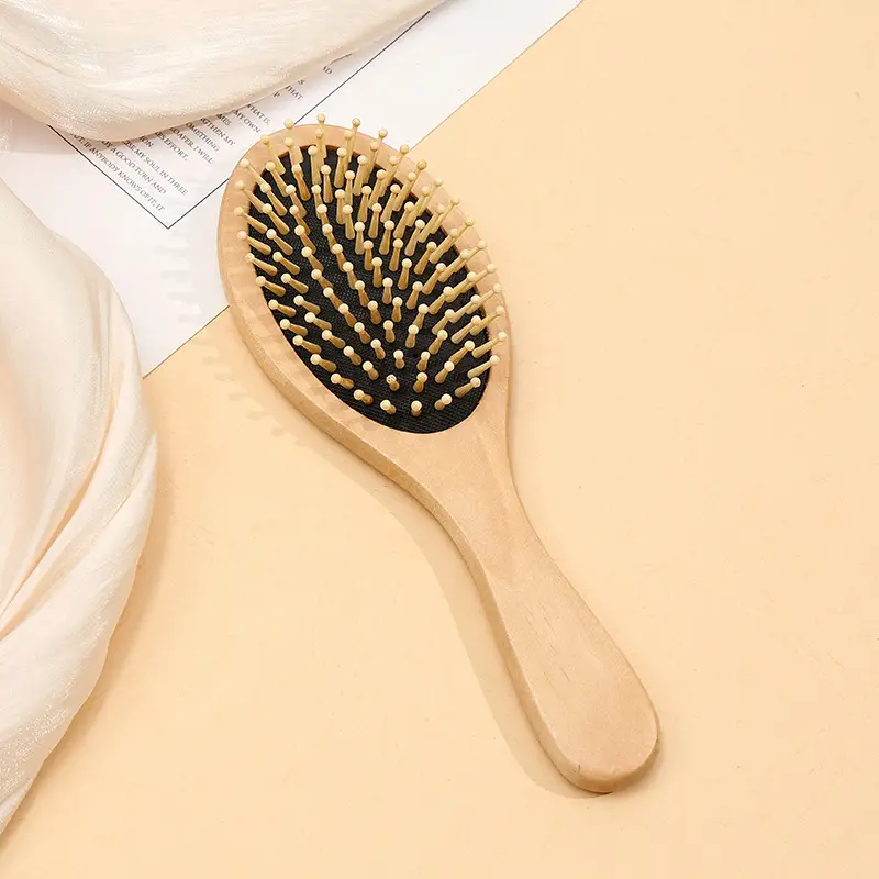 Wooden Hair Brush for Scalp Massage and Detangling
