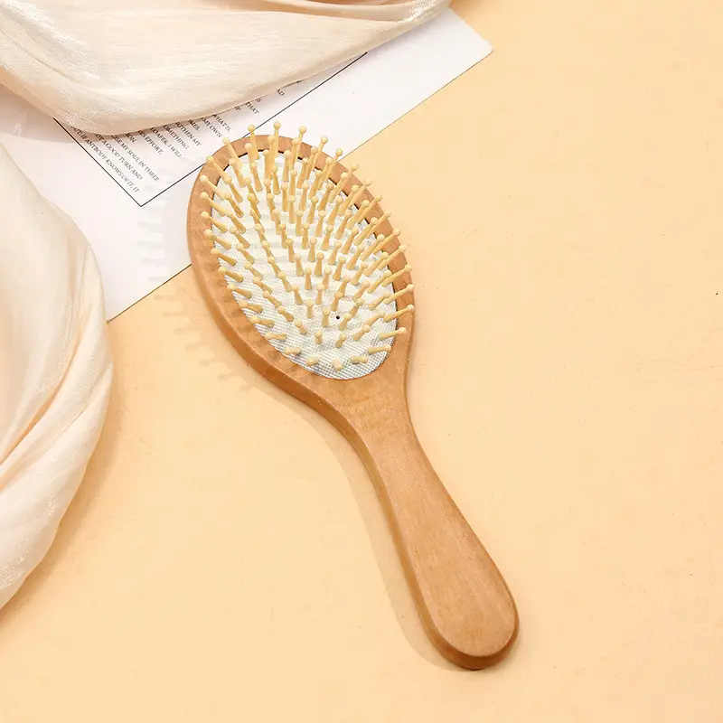 Wooden Hair Brush for Scalp Massage and Detangling