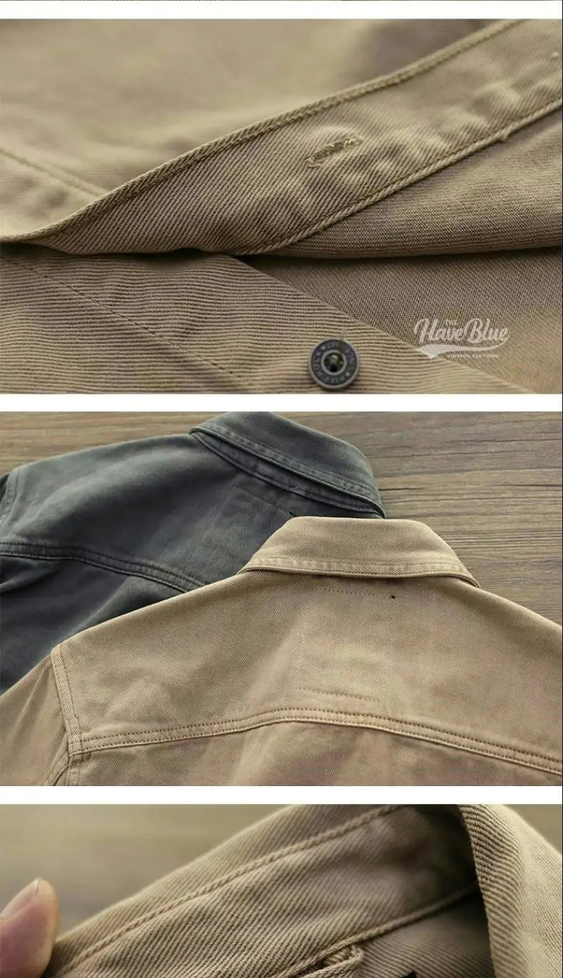 Men's American Military Style Shirt Jacket Tan 2023 — feature 1