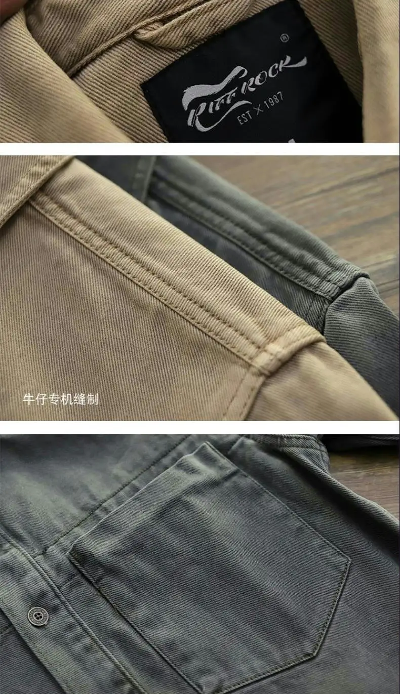 Men's American Military Style Shirt Jacket Tan 2023 — feature 2