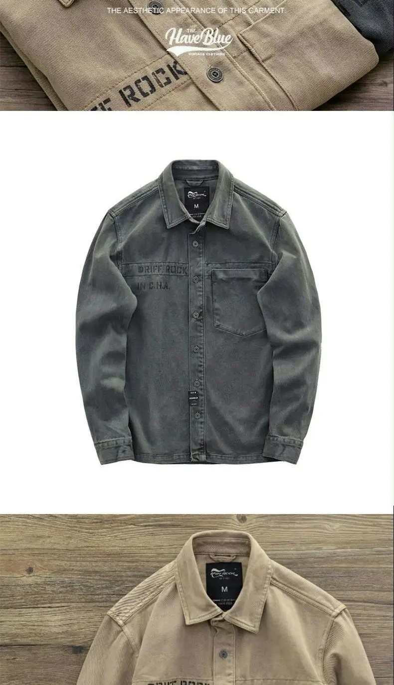 Men's American Military Style Shirt Jacket Tan 2023 — feature 5