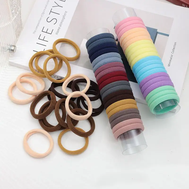 Adult Hair Bands Rainbow Color High Elastic Ponytail Rope