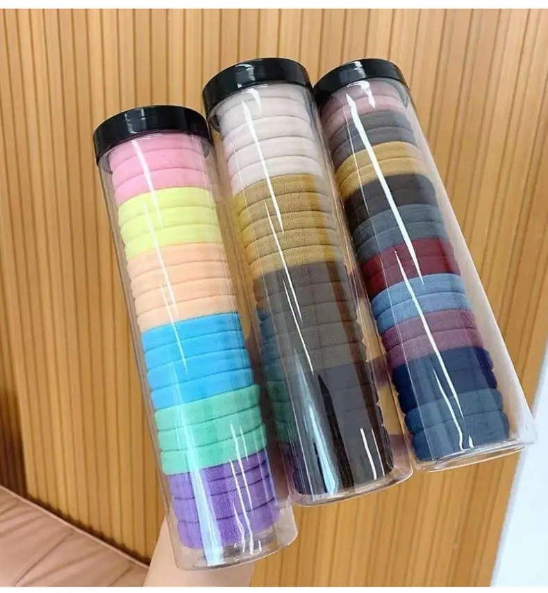 Adult Hair Bands Rainbow Color High Elastic Ponytail Rope — feature 25