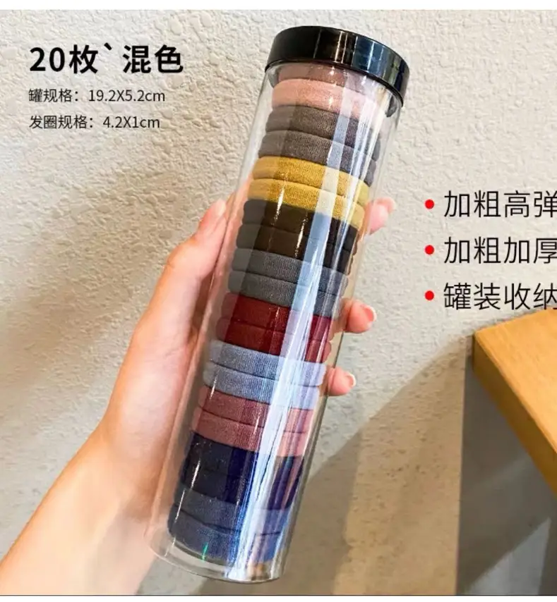 Adult Hair Bands Rainbow Color High Elastic Ponytail Rope — feature 27
