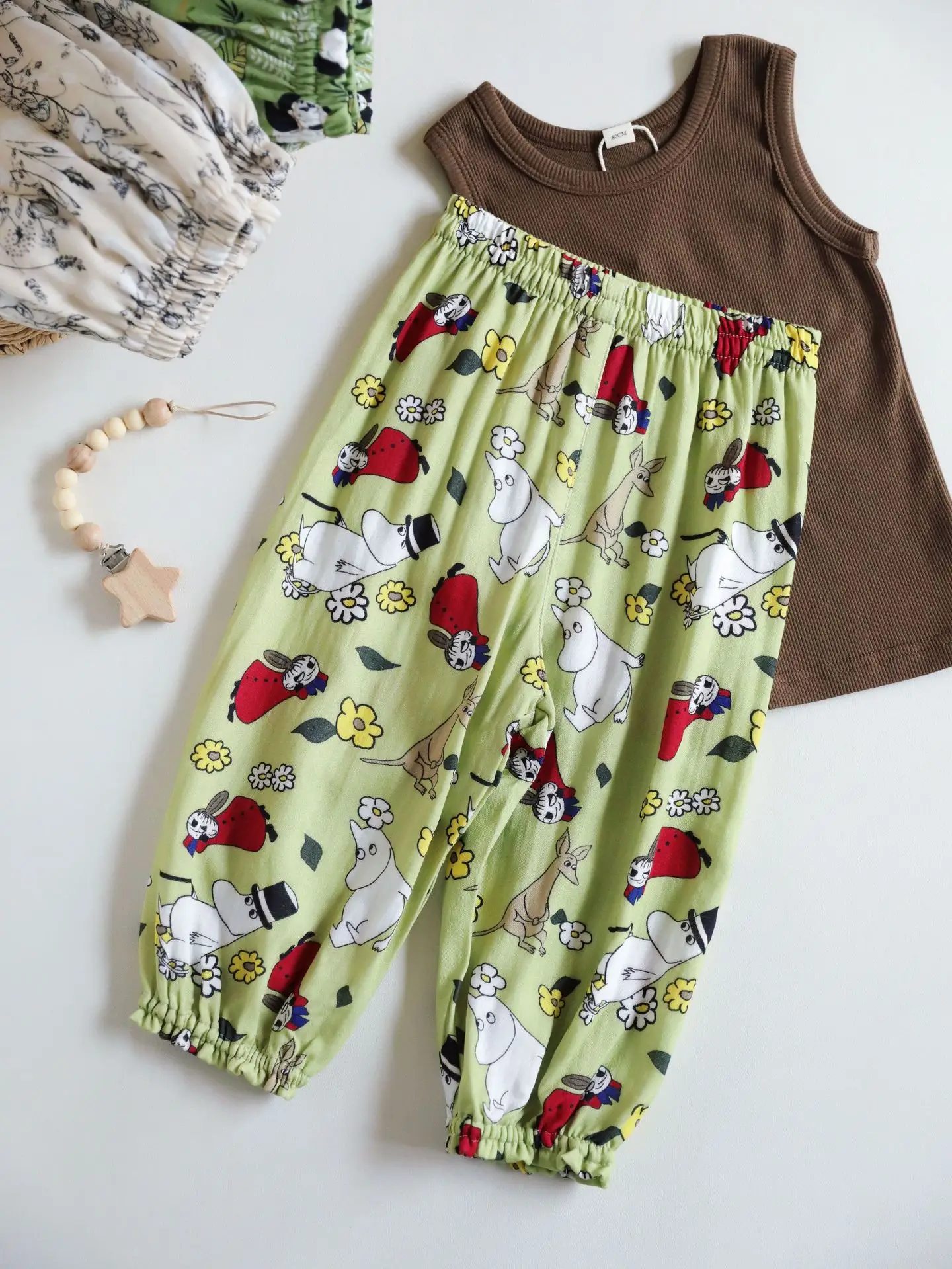 Children's Sleeveless Bamboo Pants Summer Wear