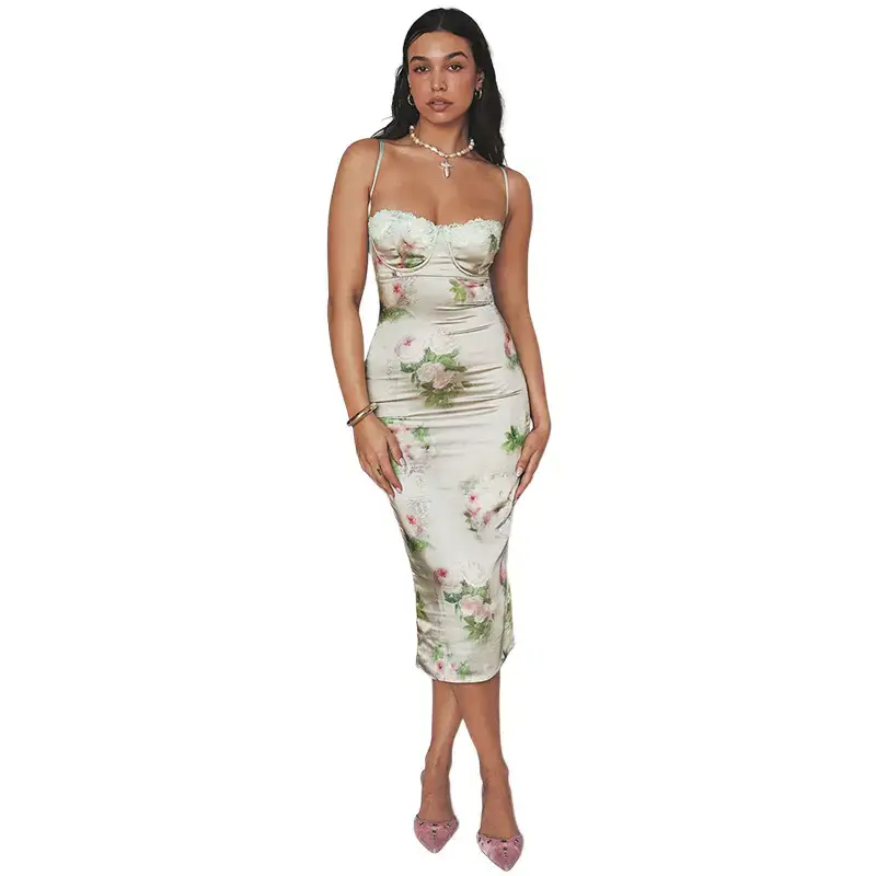 Women's Printed Slim Fit Dress European American Style 2023 - Image 6