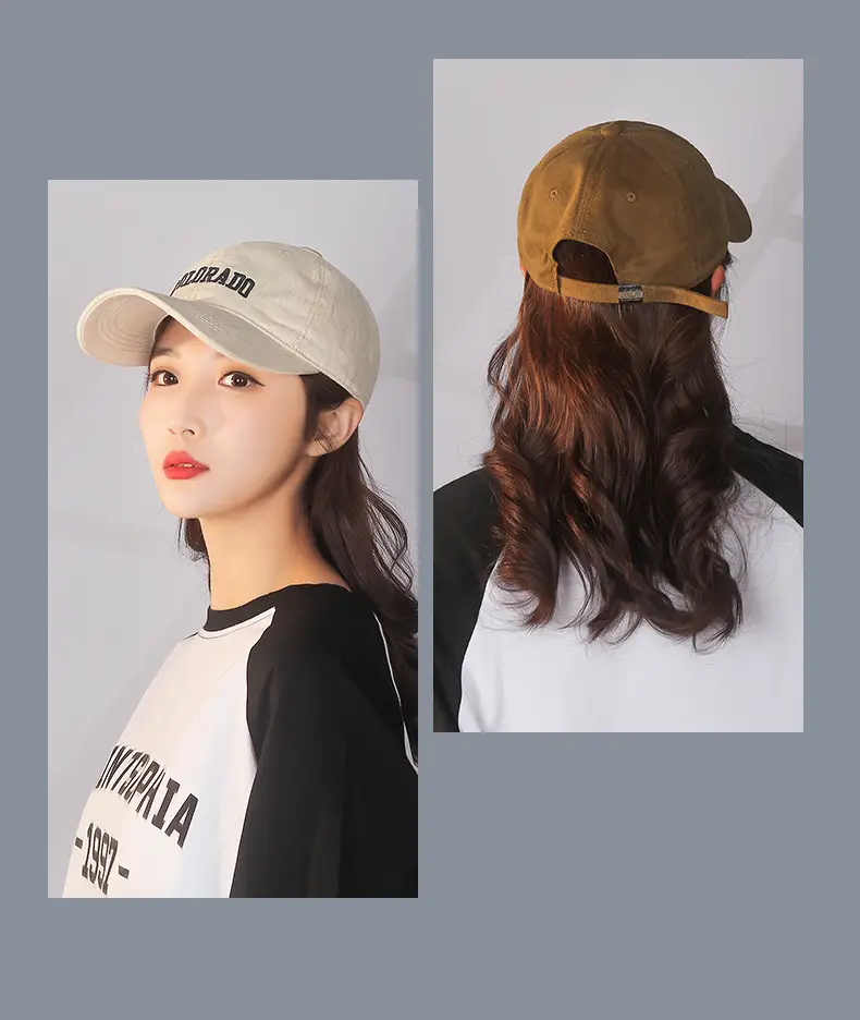 Women Baseball Cap Sanding Textured Curved Brim Embroidered Brown — feature 5