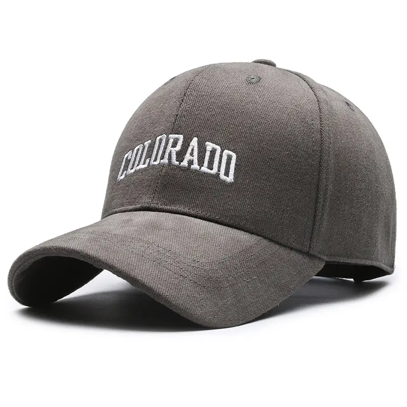 Women Baseball Cap Sanding Textured Curved Brim Embroidered Brown - Image 11