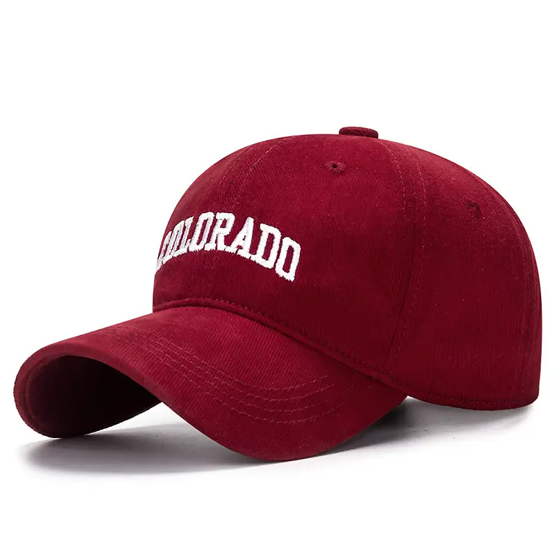 Women Baseball Cap Sanding Textured Curved Brim Embroidered Brown - Image 7
