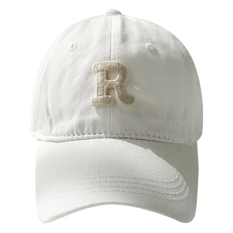 R Letter Boys Baseball Cap Maroon Washable