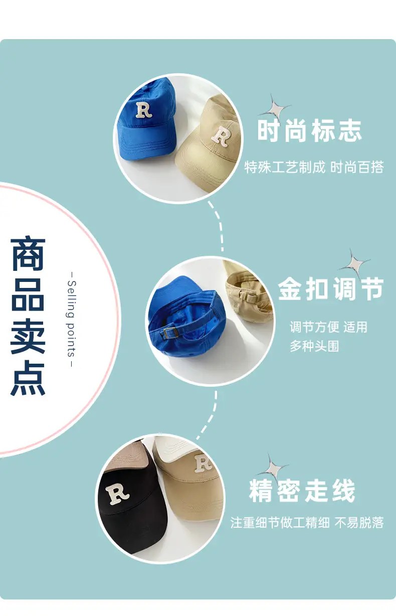 R Letter Boys Baseball Cap Maroon Washable — feature 22