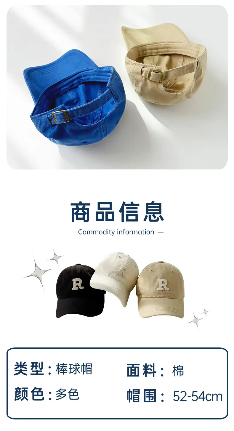 R Letter Boys Baseball Cap Maroon Washable — feature 25