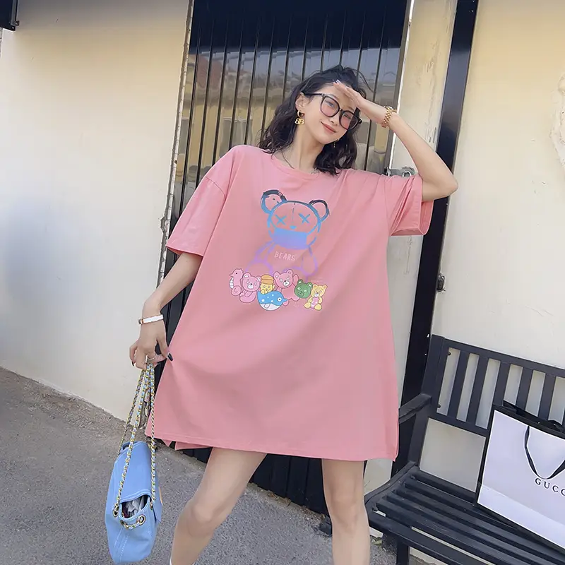 Baosiyuan Extra Large Cotton T-Shirt with Graphic Print - Image 5