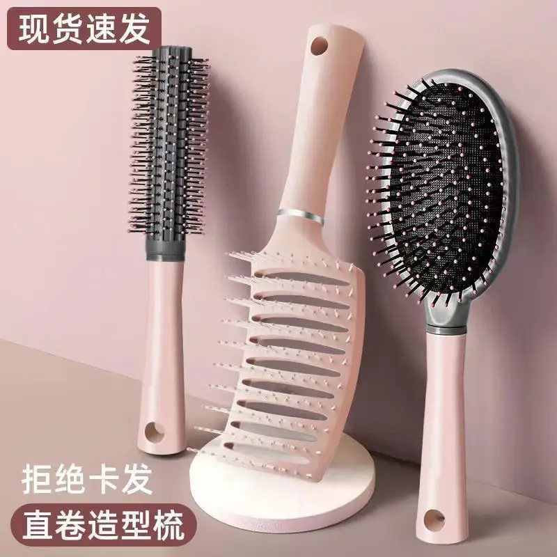 Airbag Hair Brush for Boys Girls Pink High Cranial Top — feature 2