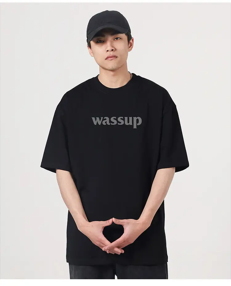 Wassup Heavy Cotton Men's T-Shirt Loose Fit — feature 11