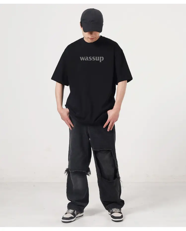 Wassup Heavy Cotton Men's T-Shirt Loose Fit — feature 12