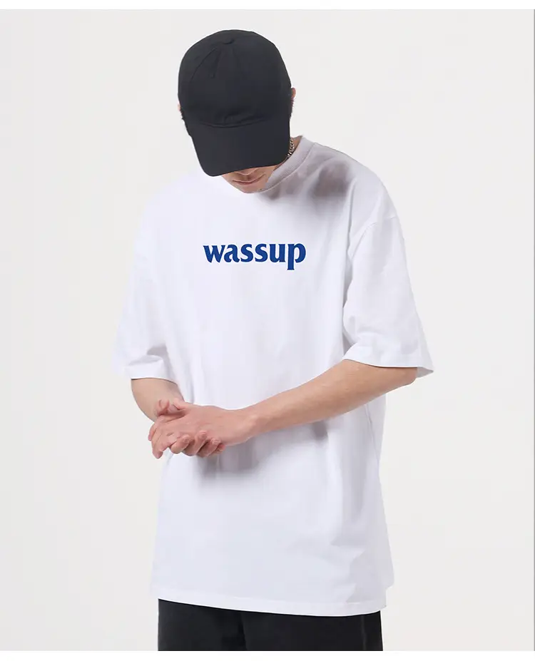 Wassup Heavy Cotton Men's T-Shirt Loose Fit — feature 14
