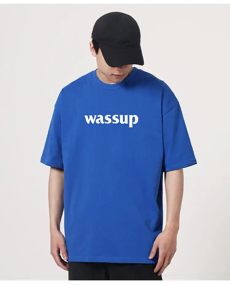 Wassup Heavy Cotton Men's T-Shirt Loose Fit — feature 17
