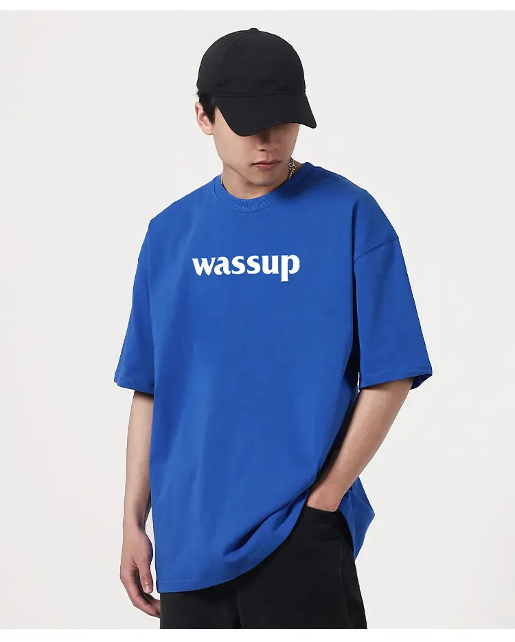 Wassup Heavy Cotton Men's T-Shirt Loose Fit — feature 18