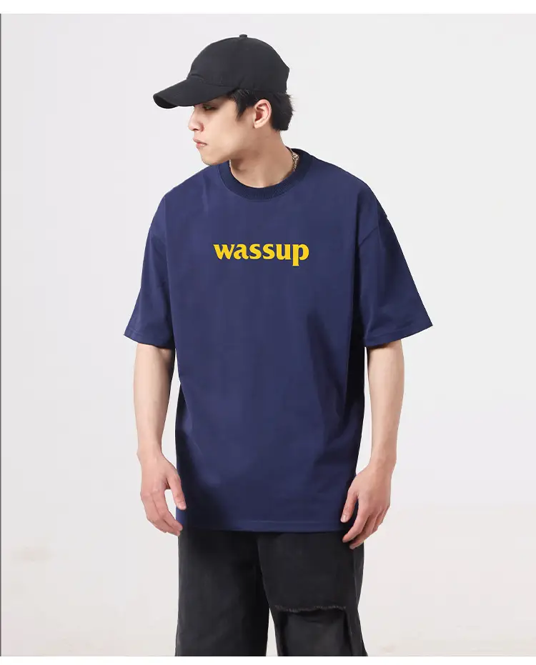 Wassup Heavy Cotton Men's T-Shirt Loose Fit — feature 6