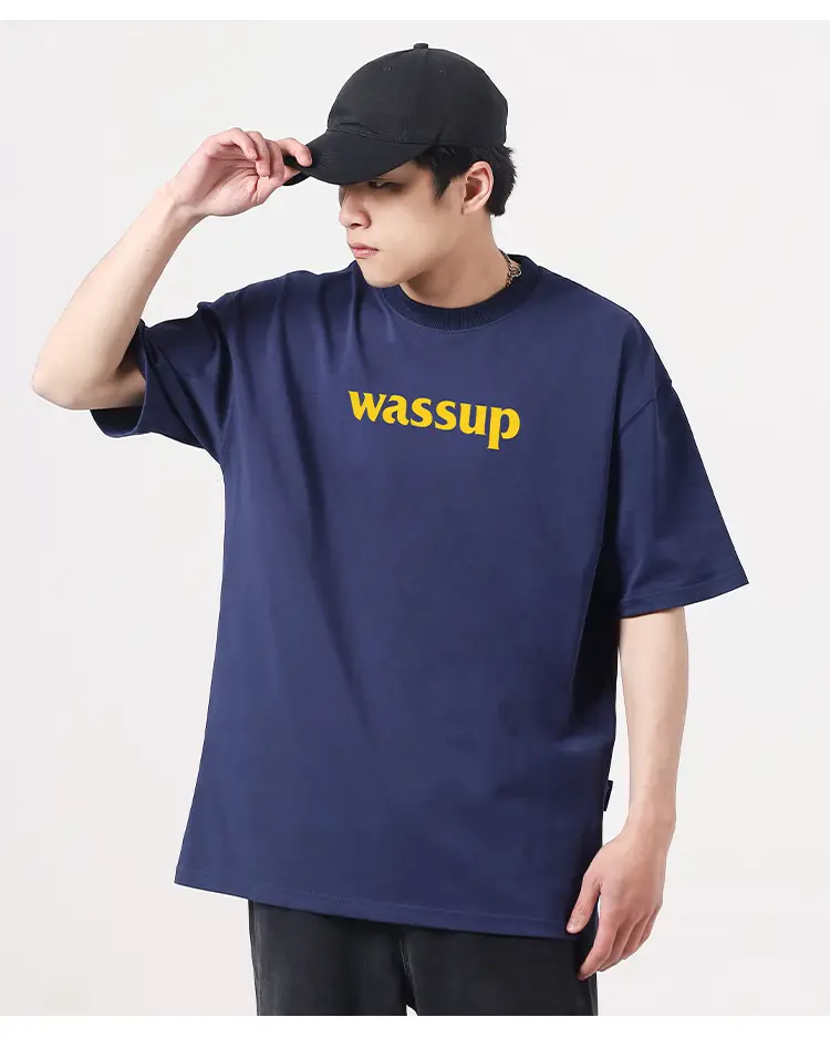 Wassup Heavy Cotton Men's T-Shirt Loose Fit — feature 7
