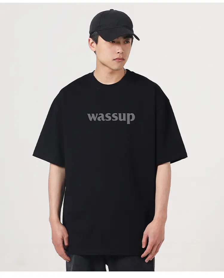 Wassup Heavy Cotton Men's T-Shirt Loose Fit — feature 9
