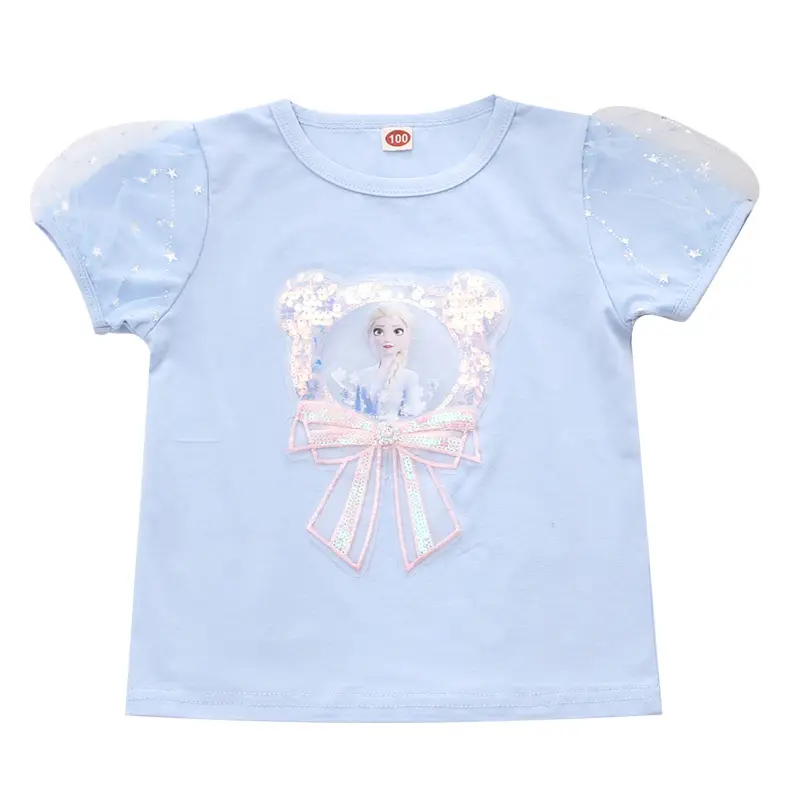 2024 Girls Bubble Sleeve T-Shirts Set of 3
