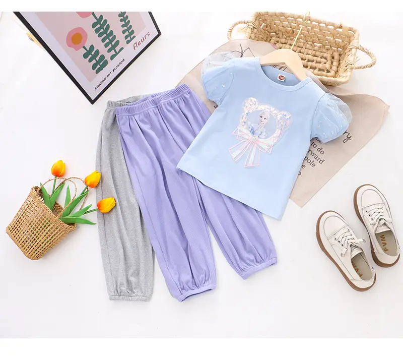 2024 Girls Bubble Sleeve T-Shirts Set of 3 — feature 11
