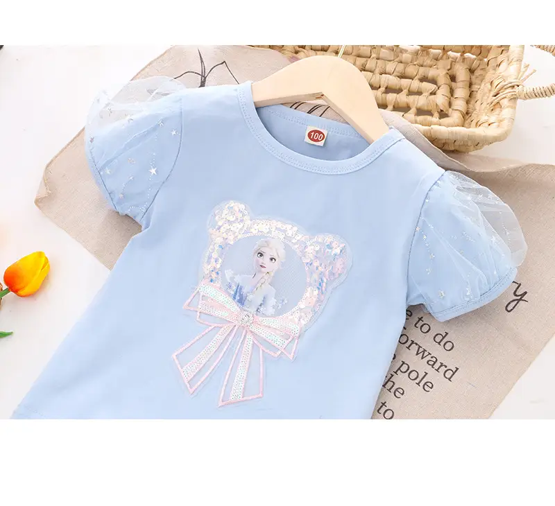 2024 Girls Bubble Sleeve T-Shirts Set of 3 — feature 13