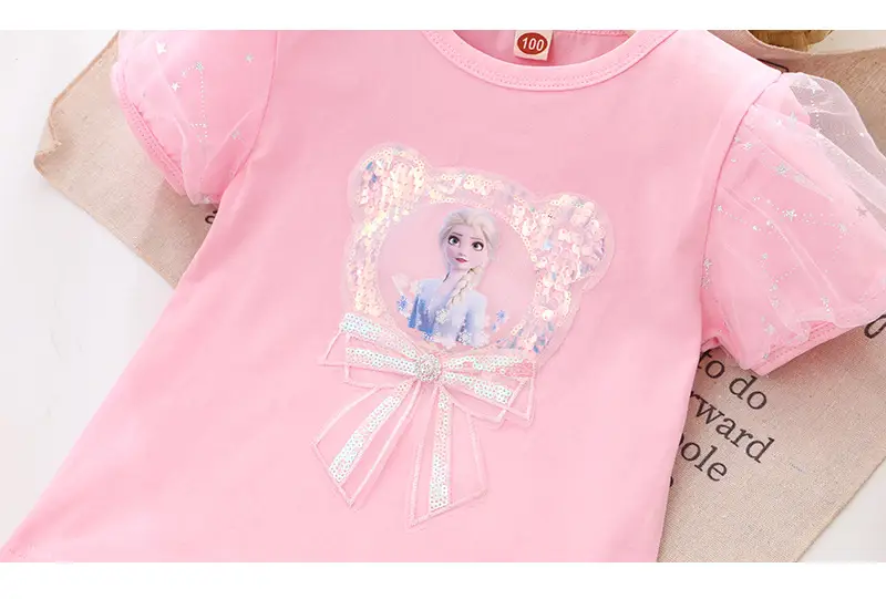2024 Girls Bubble Sleeve T-Shirts Set of 3 — feature 16
